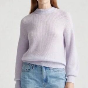 Quince purple baby alpaca merino Lavender Women's Sweater